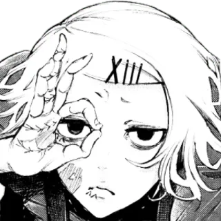 🧐 Juuzou Suzuya Tokyo Ghoul อนิเมะ, มังงะ, XIII, เซเน็น telegram sticker