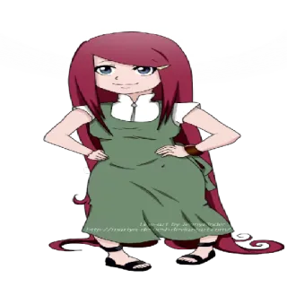 😊 Kushina Uzumaki Naruto Anime, Mangá, Kushina, Naruto, Desenho animado, Personagem whatsapp sticker