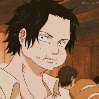 🔥 Ace One Piece Anime, One Piece, Ace, Cartone animato, Divertente, Personaggio telegram sticker
