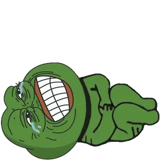 😂 Pepe the Frog เปเป้, กบ, มีม, มีมอินเทอร์เน็ต, การ์ตูน, ตลก, ร้องไห้ telegram sticker