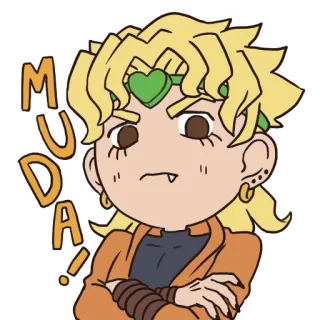 😠 Dio Brando JoJo's Bizarre Adventure MUDA! Anime, Manga, Dio, Jojo, Muda, Méchant telegram sticker