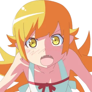 😳 Shinobu Oshino Monogatari Аниме, Вампир, Каваий, Милый, Monogatari, Shinobu Oshino telegram sticker