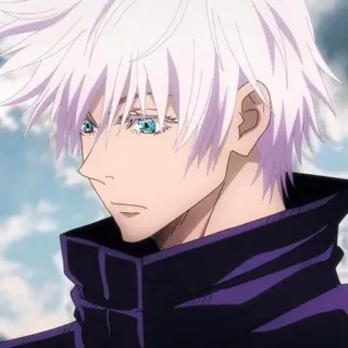 🕸 Gojo Satoru Jujutsu Kaisen Anime, Manga, Gojo Satoru, Jujutsu Kaisen, Rambut Putih, Penyihir telegram sticker
