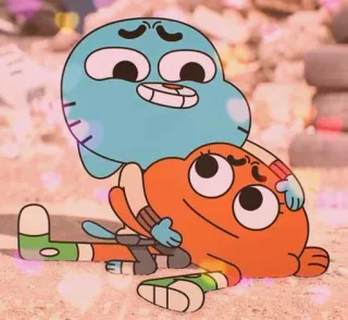 🎒 Gumball Watterson, Darwin Watterson The Amazing World of Gumball Cartoon, Animation, Gumball Watterson, Darwin Watterson, The Amazing World of Gumball, Freundschaft whatsapp sticker