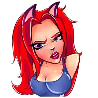 😑 Katze, Frau, sexy, Mädchen, Katzenmädchen, Cartoon telegram sticker