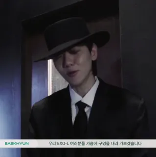 📼 Baekhyun 우리 EXO-L 여러분들 가슴에 구멍을 내러 가보겠습니다 kpop, exo, แบคฮยอน, นักร้อง, ไอดอล, ศิลปิน telegram sticker
