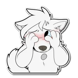 😖 dier, cartoon, verdrietig, hond, huilen, verlegen telegram sticker