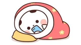🍩 cute, cartoon, kawaii, blanket, phone, sleepy telegram sticker