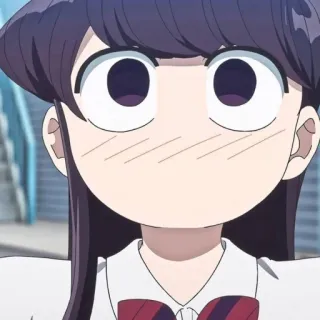😳 Komi Shouko Komi Can't Communicate 애니메이션, 코미 양은 커뮤증입니다, 코미 쇼코, 귀여운, 여고생 telegram sticker