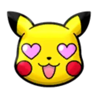 😍 Pikachu Pikachu, Pokemon, heart eyes, cartoon, cute, anime, sticker telegram sticker