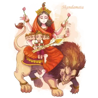 😌 Skandamata Dea indù, Skandamata, Leone, Mitologia, Religione telegram sticker