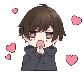 🥰 Anime, Amor, Corações, Chibi, Fofo, Kawaii telegram sticker