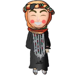 😁 Kartun, Pakaian tradisional, Karakter, Ilustrasi telegram sticker
