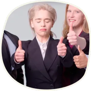 👍 Daumen hoch, Business, Zustimmung, Erfolg, Teamwork telegram sticker
