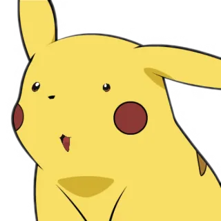 😯 Pikachu Pokemon ปิกาจู, โปเกมอน, การ์ตูน, อนิเมะ, สีเหลือง telegram sticker