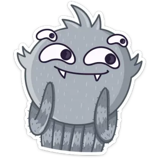 ☺️ monster, cartoon, funny, silly, creature, happy, cute telegram sticker