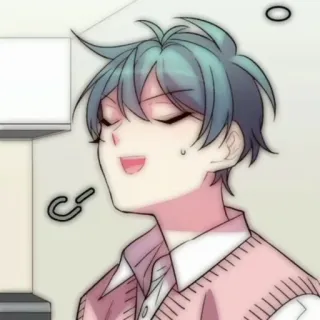 💬 anime, dibujos animados, ilustración, hombre, sonriendo, personaje, webtoon telegram sticker