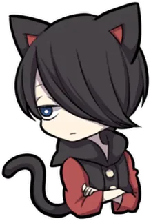😒 Anime, Katze, Chibi, Manga, Cartoon, Süß, Neko telegram sticker