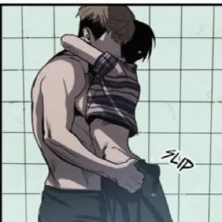 ➖ SLIP hug, affection, love, lgbtq, romance telegram sticker