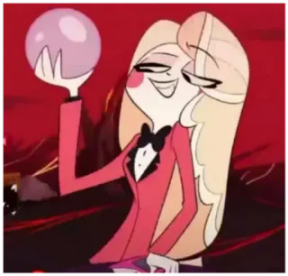 🌚 Charlie Magne Hazbin Hotel Мультфильм, Hazbin Hotel, Чарли Магне, Демон, Отель, Красный telegram sticker