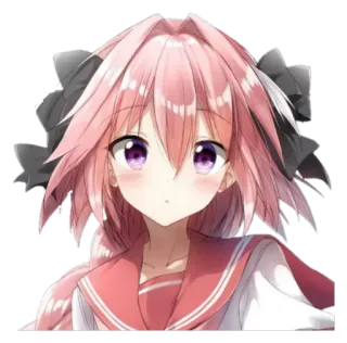 😥 Astolfo Anime, Manga, Personaje, Lindo, Pelo rosa telegram sticker