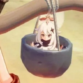 🍗 Paimon Genshin Impact paimon, genshin impact, cooking, anime, game, food telegram sticker