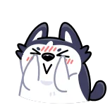 🙈 chó, dễ thương, động vật, husky, vui vẻ, niềm vui telegram sticker