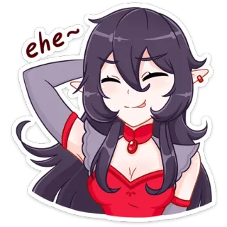 😊 ehe~ anime, cartoon, cute, sticker, girl telegram sticker