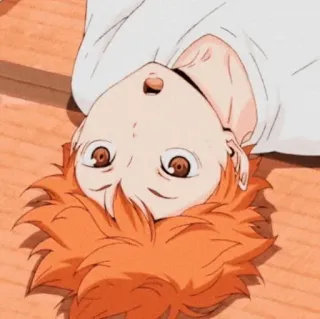 🌌 Hinata Shoyo Haikyuu!! anime, haikyuu, hinata, shoyo, orange hair, volleyball telegram sticker