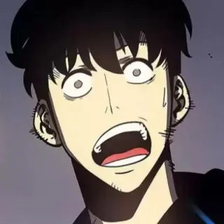 😕 Anime, Surpris, Choqué, Expression, Dessin animé telegram sticker