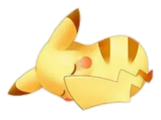 😴 Pikachu Pokemon ปิกาจู, โปเกมอน, การนอนหลับ, การ์ตูน, น่ารัก, สัตว์ telegram sticker