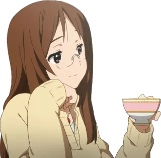 ☕ anime, tea, girl, cartoon, cute, kawaii telegram sticker