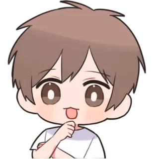 🥹 만화, 스티커, 애니메이션, 귀여운, 소년 telegram sticker