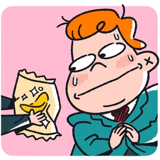😓 desenho animado, nervoso, negócios, dinheiro, pato, suborno telegram sticker
