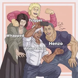🐐 Trigger
Whapped
Anderson95
Henzo gruppo, uomini, selfie, amici telegram sticker