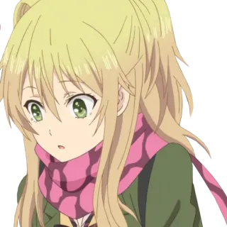 😶 anime, character, girl, scarf whatsapp sticker