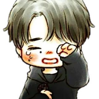 🦋 Kartun, Menangis, Anime, Sedih, Anak laki-laki telegram sticker