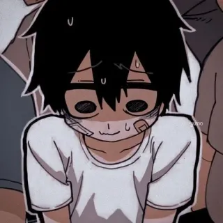 🖤 Anime, Manga, Traurig, Verbände, Schweiß, Verängstigt whatsapp sticker