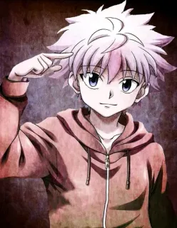 ✌ Killua Hunter x Hunter アニメ, キルア, ハンターハンター, 漫画, キャラクター, 少年 telegram sticker