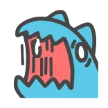 🦕 cartoon, monster, blue, sticker, cute, funny, angry whatsapp sticker