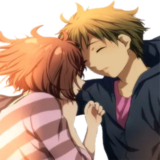 💤 anime, couple, romance, love, art, relationship whatsapp sticker