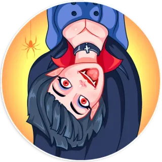 🙃 vampire vampiro, halloween, mostro, ragno telegram sticker