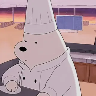 🐻‍❄️ Ice Bear We Bare Bears Eisbär, We Bare Bears, Cartoon, Koch, Kochen, Eisbär telegram sticker
