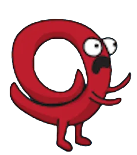 😰 kartun, karakter merah, animasi, lucu, seni digital whatsapp sticker