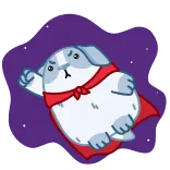 🦸♂ 개, 슈퍼히어로, 망토, 동물, 귀여운, 만화 telegram sticker