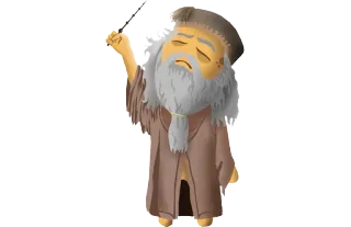 🙌 Dumbledore Harry Potter Dumbledore, mago, magia, Harry Potter, bacchetta, incantesimo telegram sticker