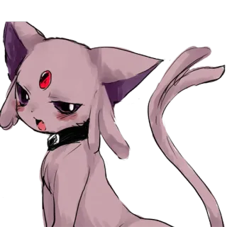 💋 Espeon Pokemon pokemon, mentali, psy, chat, mignon telegram sticker