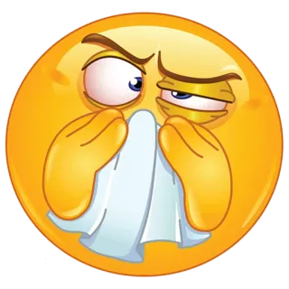 😪 Emoji, Malade, Maladie, Rhume, Grippe, Éternuement, Mouchoir telegram sticker