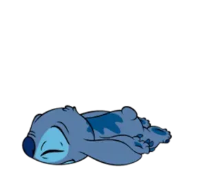 😓 Stitch Стич, сон, мультфильм, милый telegram sticker