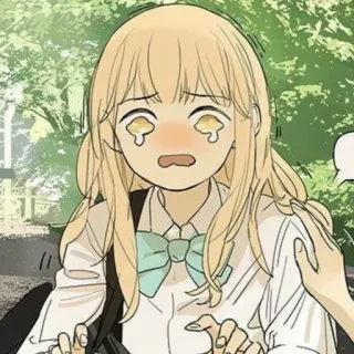 🌟 Mädchen, weinend, Anime, traurig, Manga, Cartoon whatsapp sticker